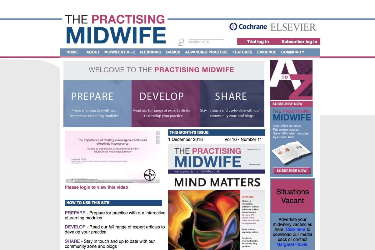 The Practising Midwife Website